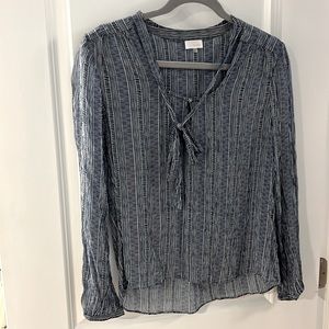 Ecru blue blouse - like new
